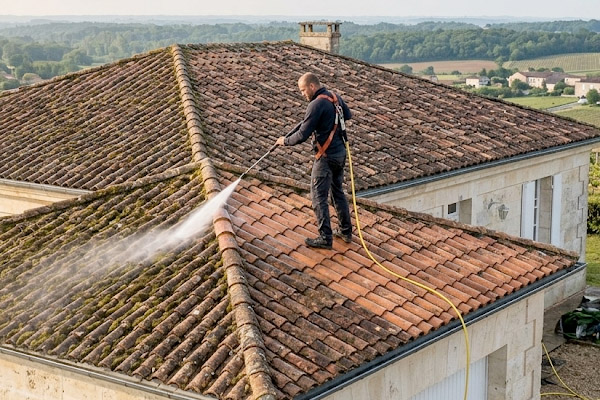 Nettoyage et démoussage de toit à Céret