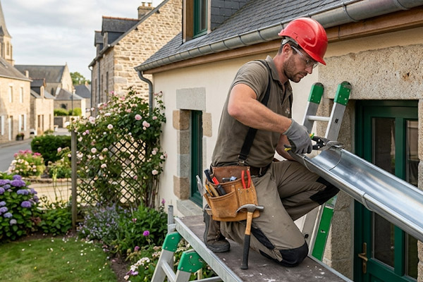 Pose et réparation de gouttières